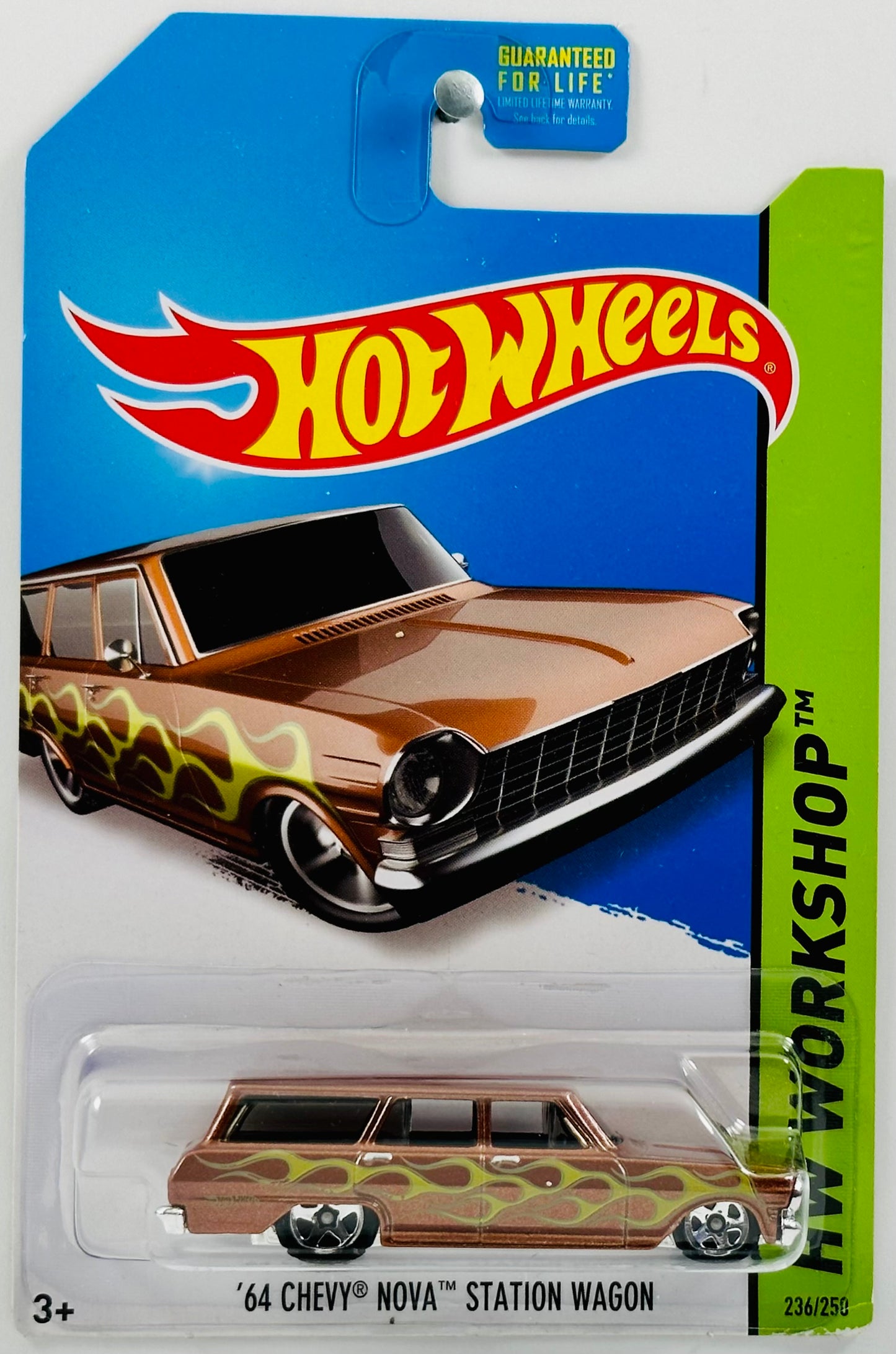 Hot Wheels 2014 - Collector # 236/250 - HW Workshop: Muscle Mania - '64 Chevy Nova Station Wagon - Metalflake Brown - USA