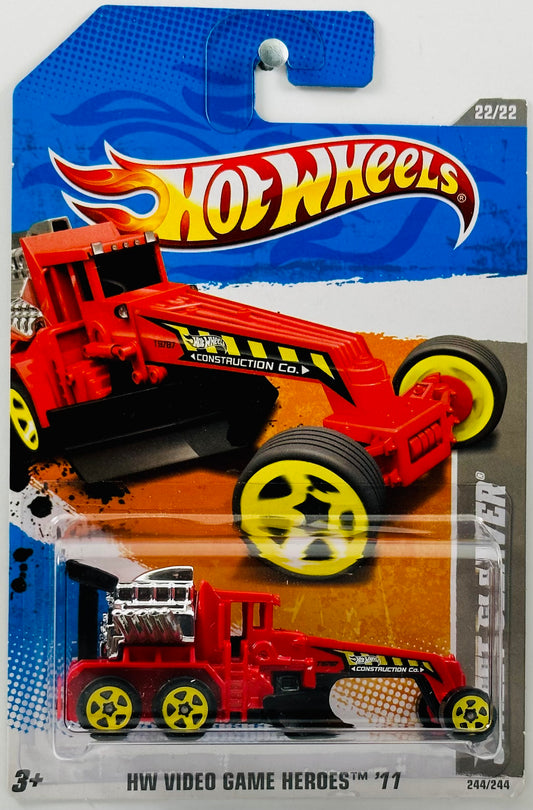 Hot Wheels 2011 - Collector # 244/244 - HW Video Game Heros 22/22 - Street Cleaver - Red - USA