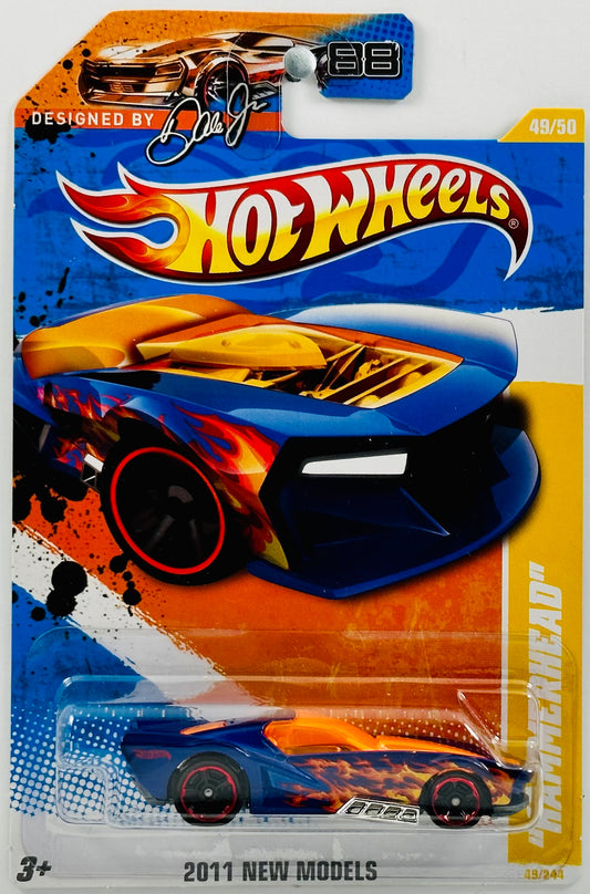 Hot Wheels 2011 - Collector # 049/244 - New Models 49/50 - "Hammerhead" - Blue - Designed by Dale Jr. 88 - USA