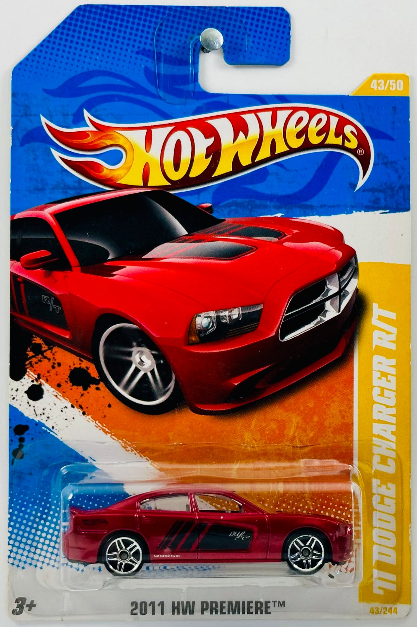 Hot Wheels 2011 - Collector # 043/244 - HW Premiere 43/50 - '11 Dodge Charger R/T - Red Metallic - IC