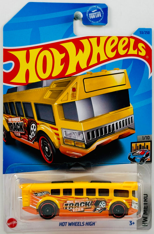 Hot Wheels 2023 - Collector # 053/250 - HW Metro 01/10 - Hot Wheels High - Yellow - USA