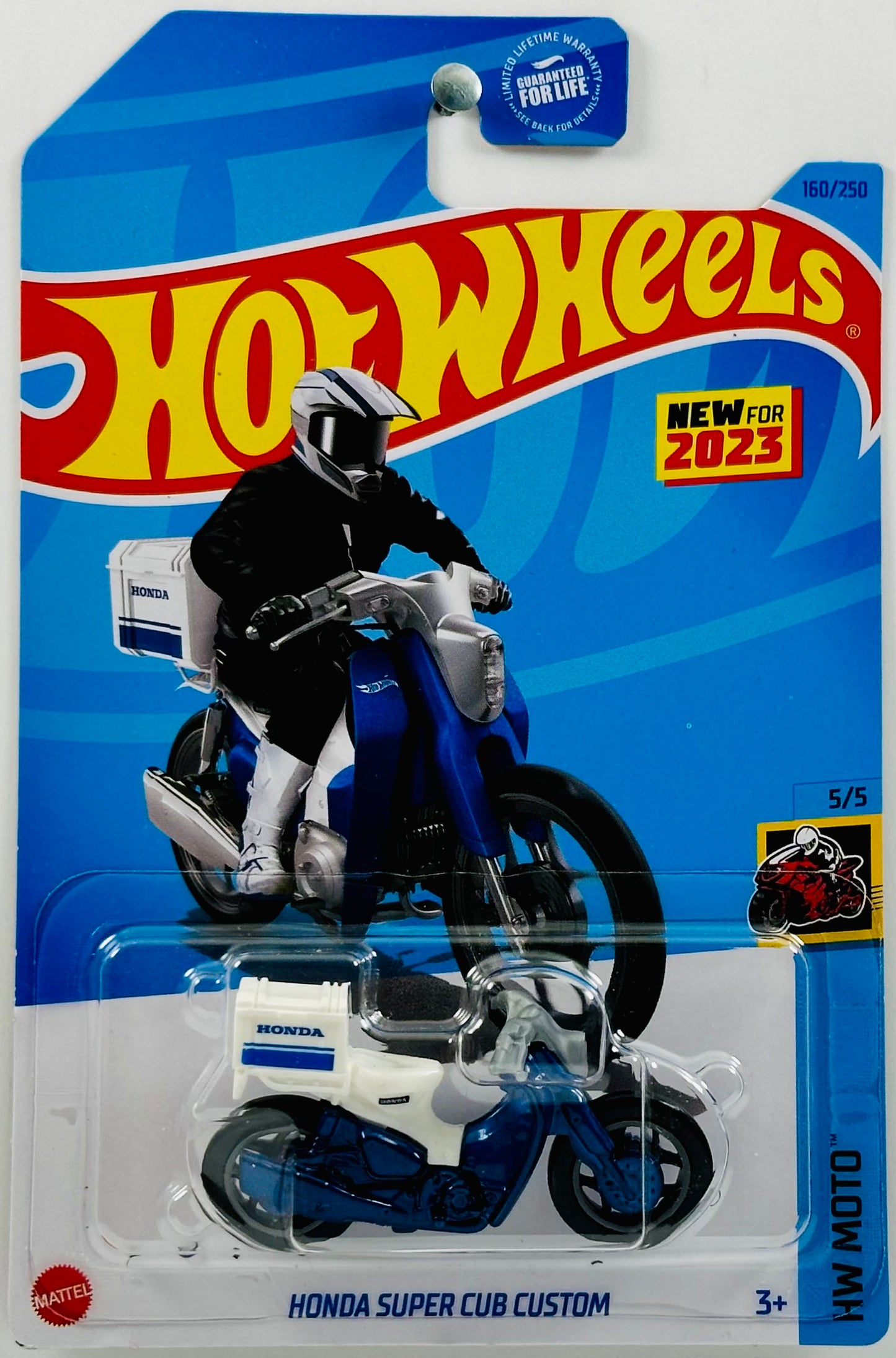 Hot Wheels 2023 - Collector # 160/250 - HW Moto 05/05 - New Models - Honda Super Cub Custom - Dark Blue - USA