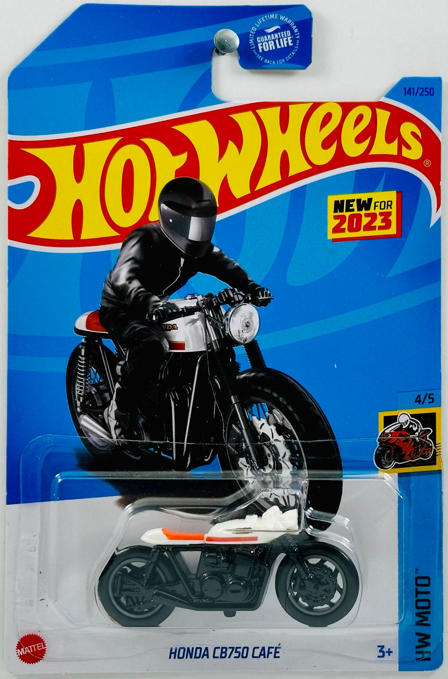 Hot Wheels 2023 - Collector # 141/250 - HW Moto 04/05 - New Models - Honda CB750 Café - White - USA