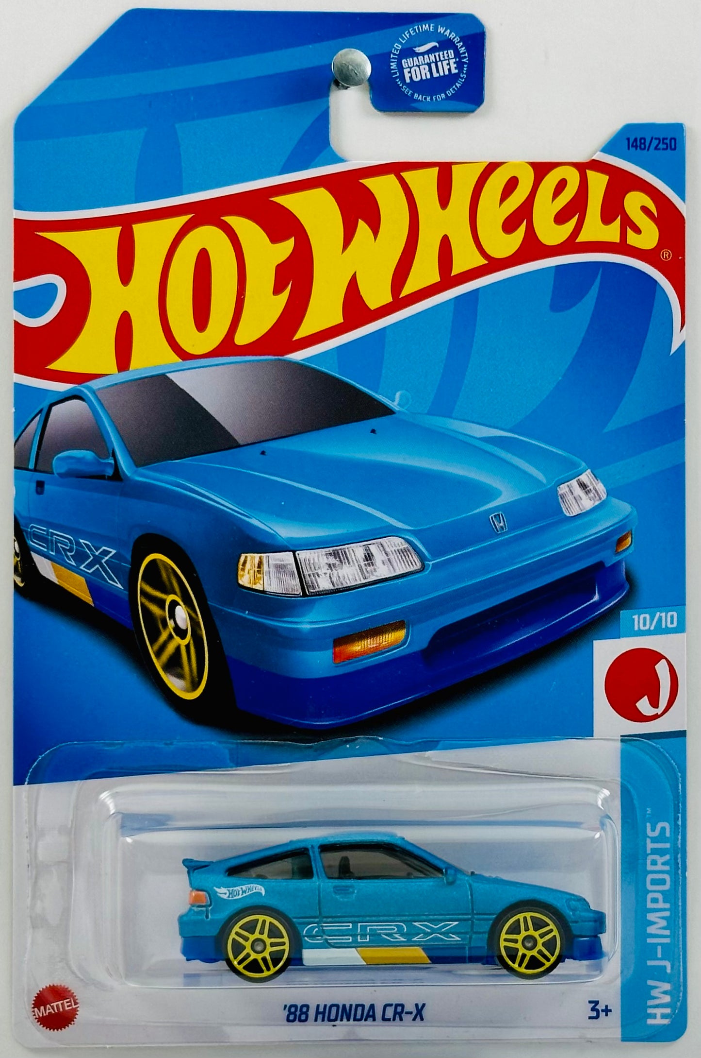 Hot Wheels 2023 - Collector # 148/250 - HW J-Imports 10/10 - '88 Honda CR-X - Matte Light Blue - USA