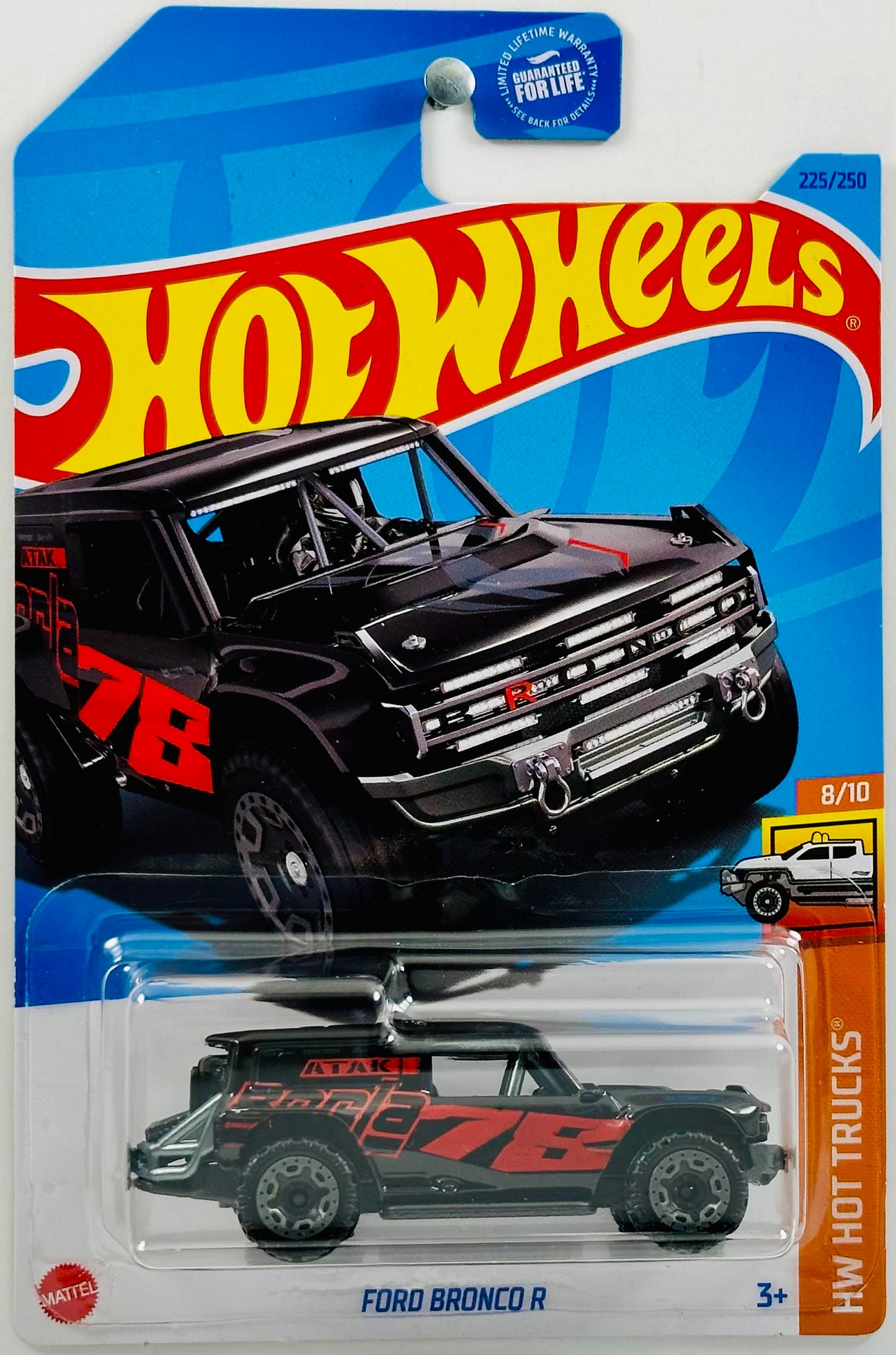 Hot Wheels 2023 - Collector # 225/250 - HW Hot Trucks 08/10 - Ford Bronco R - Black - USA