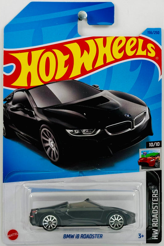 Hot Wheels 2023 - Collector # 156/250 - HW Roadsters 10/10 - BMW i8 Roadster - Black - Protonic Frozen Black - IC