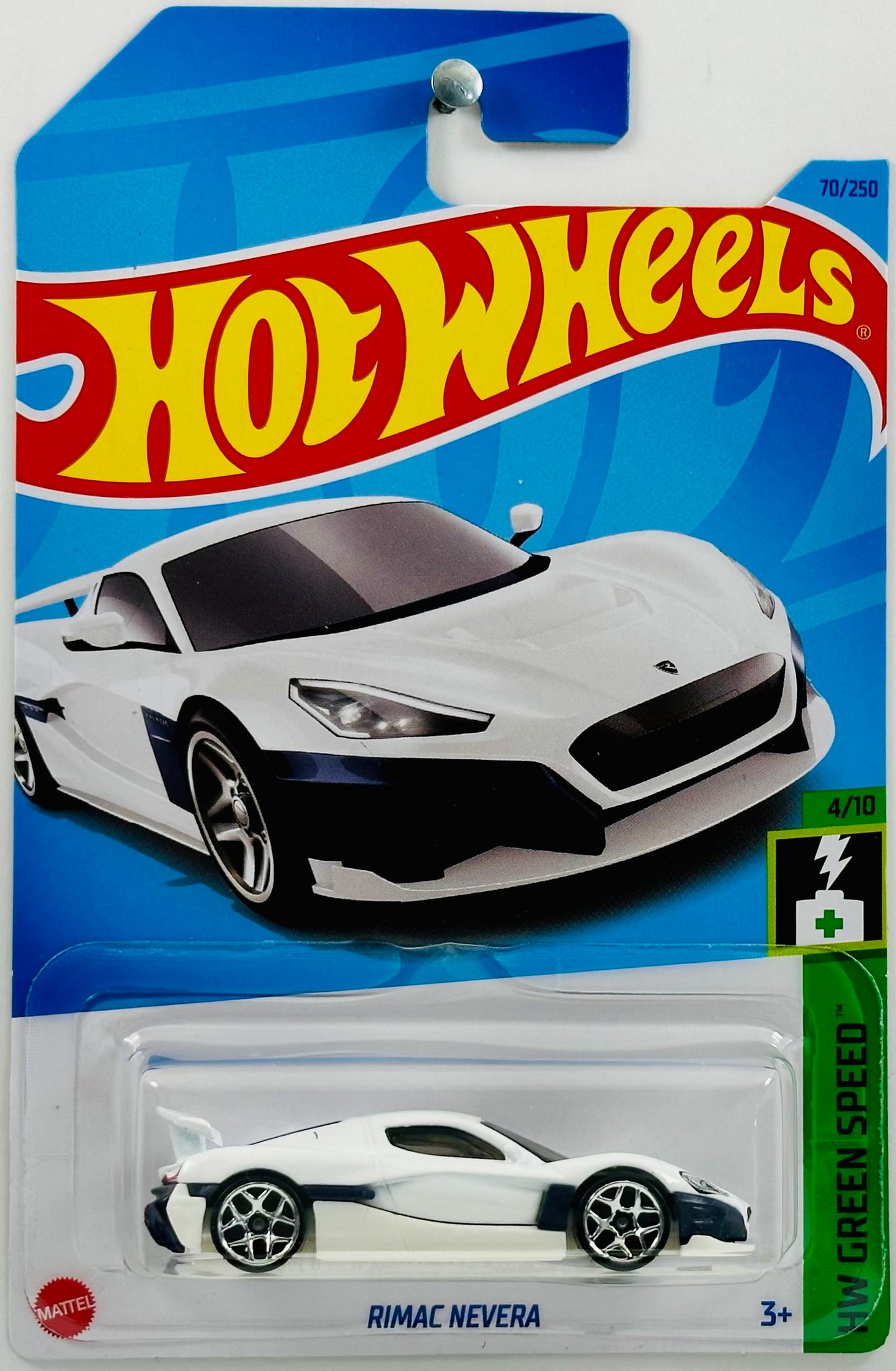 Hot Wheels 2023 - Collector # 070/250 - HW Green Speed 04/10 - Rimac Nevera - Galactic White - IC