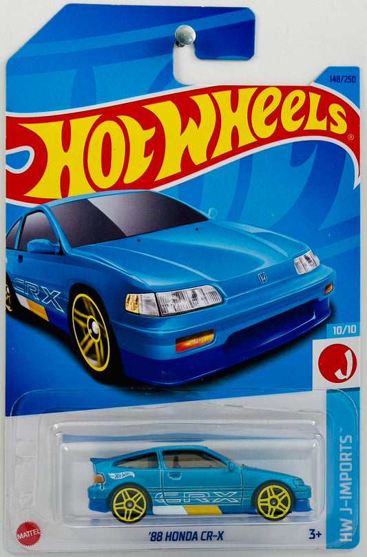 Hot Wheels 2023 - Collector # 148/250 - HW J-Imports 10/10 - '88 Honda CR-X - Satin Blue - IC