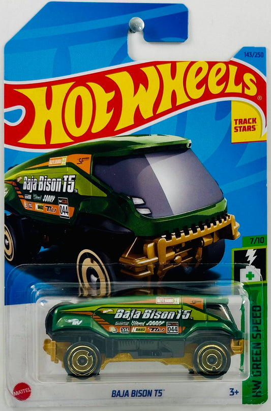 Hot Wheels 2023 - Collector # 143/250 - HW Green Speed 07/10 - Baja Bison T5 - Green - IC