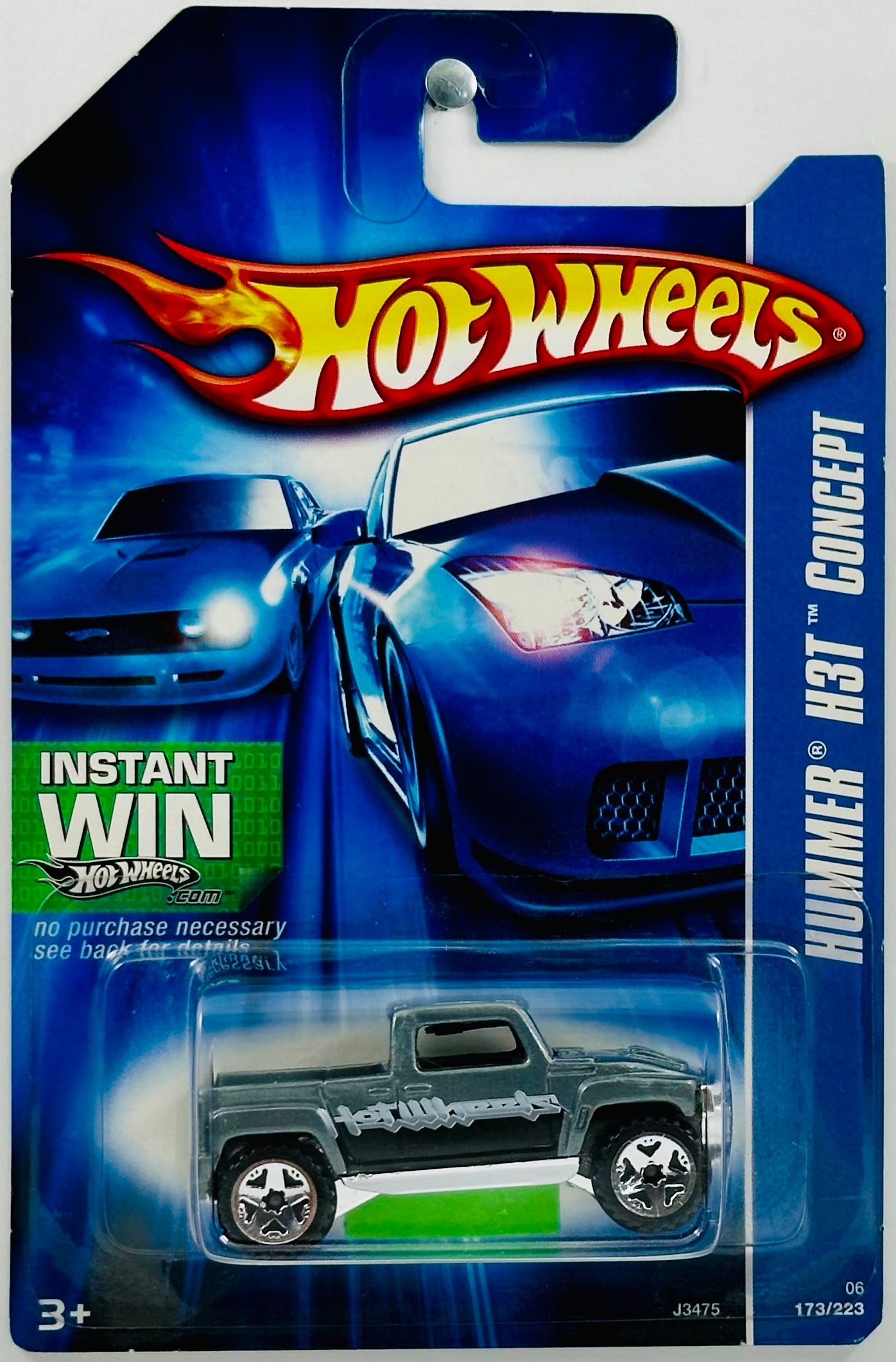 Hot Wheels 2006 - Collector # 173/223 - All Stars - Hummer H3T Concept - Metalflake Gray - USA 'Instant Win'