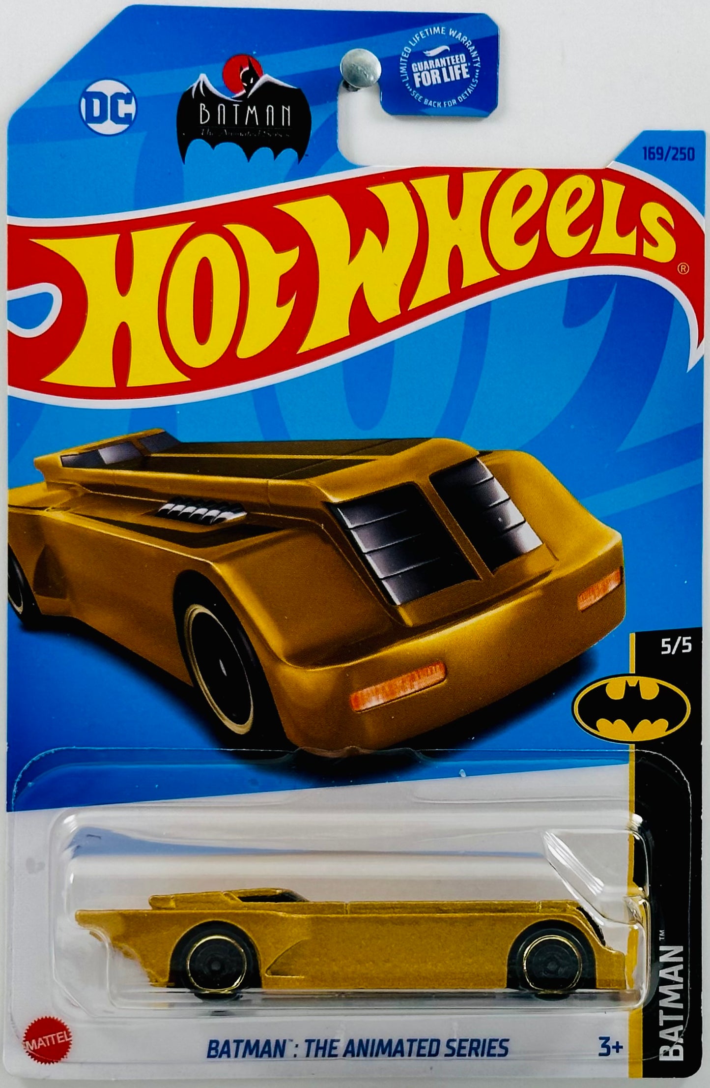 Hot Wheels 2023 - Collector # 169/250 - Batman 05/05 - Batman: The Animated Series - Gold - DC Comics - USA