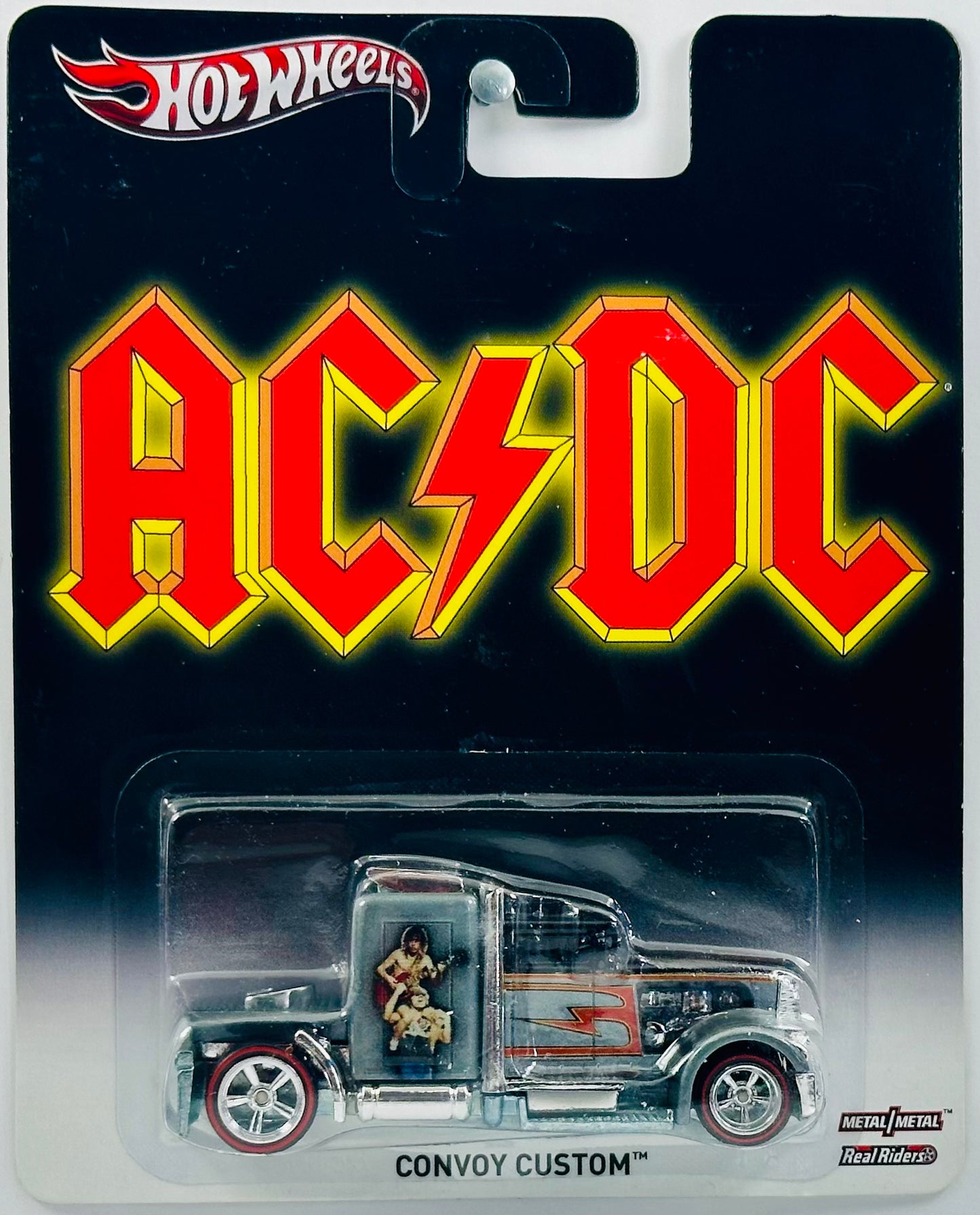 Hot Wheels 2013 - Pop Culture: Live Nation - Convoy Custom - Metalflake Gray - AC/DC - Metal/Metal & Real Riders