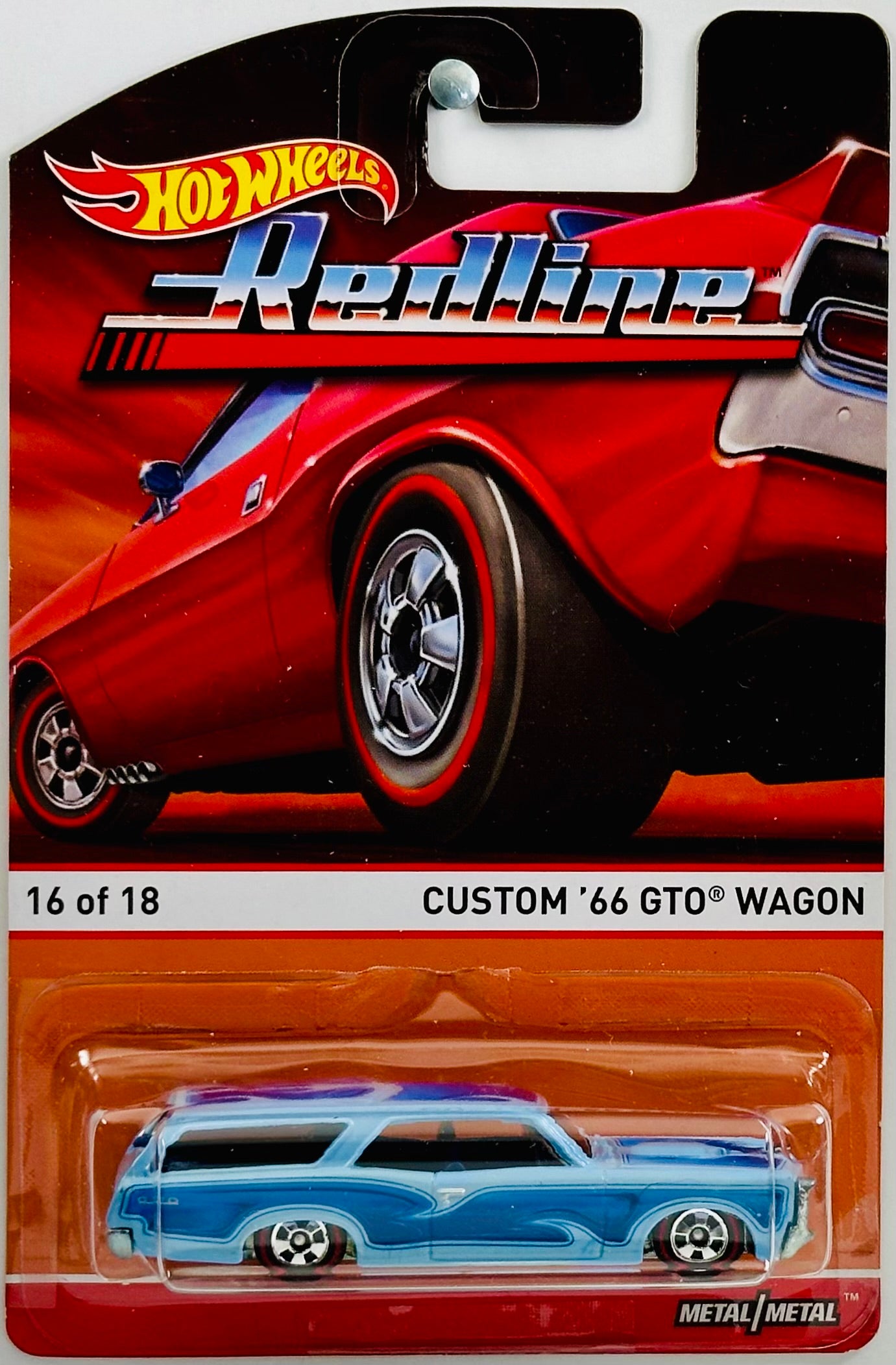 Hot Wheels 2015 - Heritage: Redline 16/18 - Custom '66 GTO Wagon - Light Blue - Metal/Metal