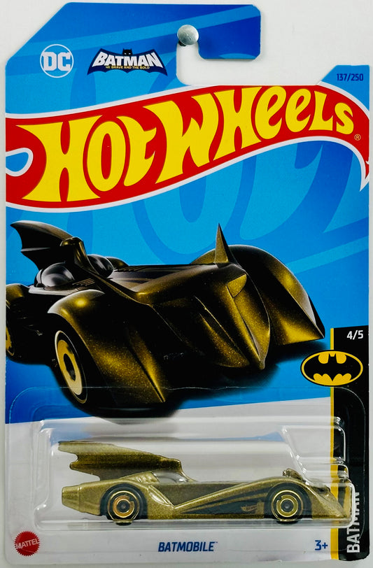 Hot Wheels 2023 - Collector # 137/250 - Batman 04/05 - Batmobile - Metalflake Bronze - Batman: The Brave and The Bold / DC Comics - IC