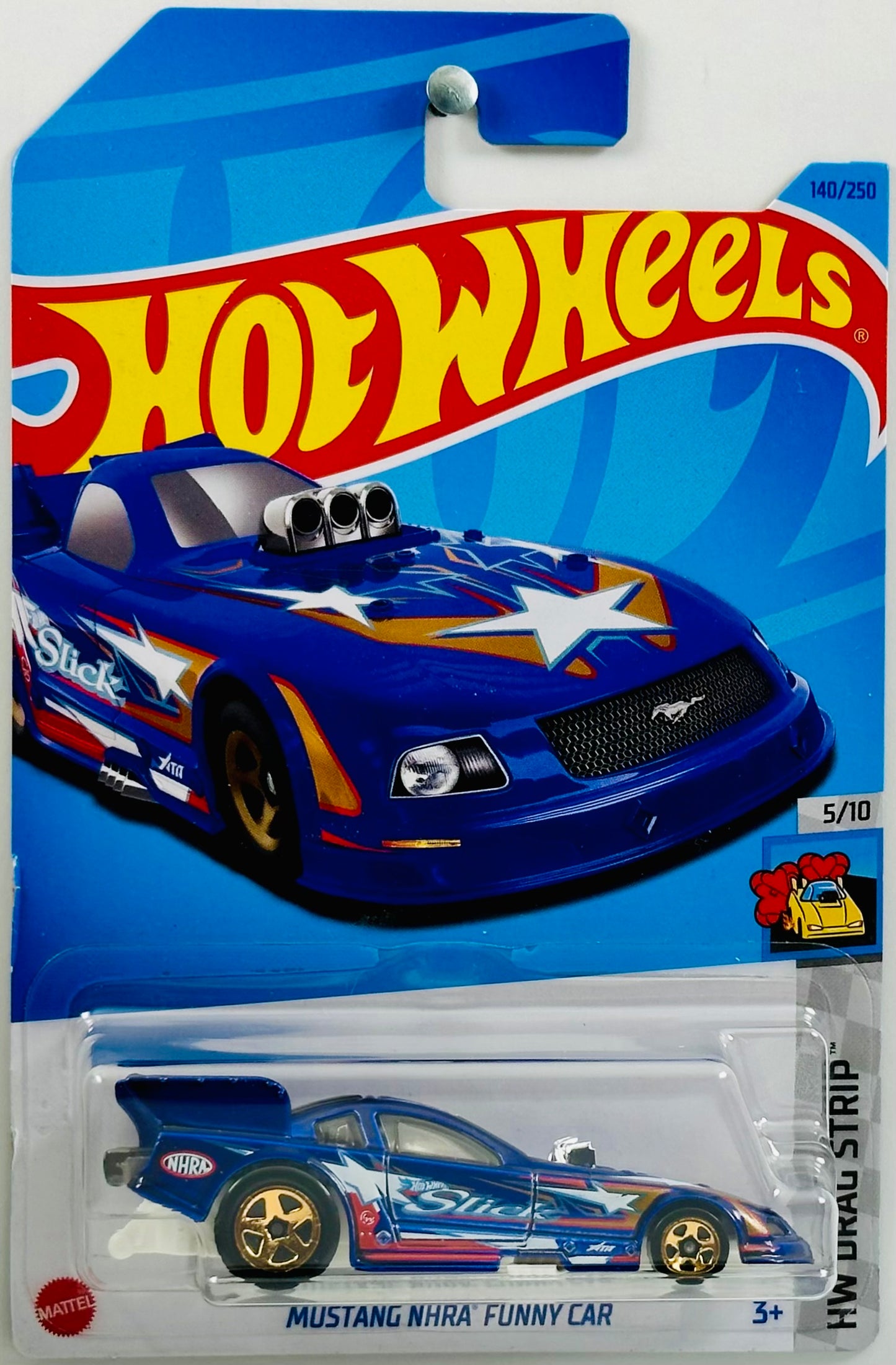 Hot Wheels 2023 - Collector # 140/250 - HW Drag Strip 05/10 - Mustang NHRA Funny Car - Dark Blue - IC