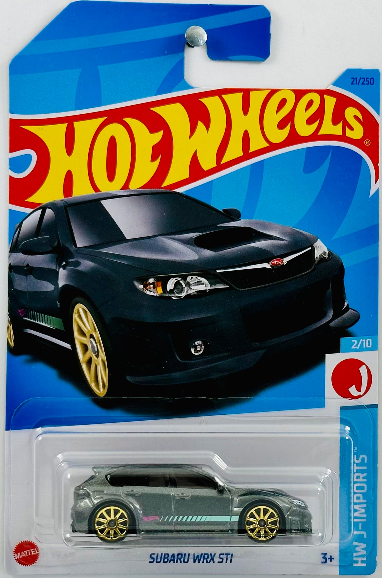 Hot Wheels 2023 - Collector # 021/250 - HW J-Imports 02/10 - Subaru WRX STI - Metalflake Dark Grey - IC