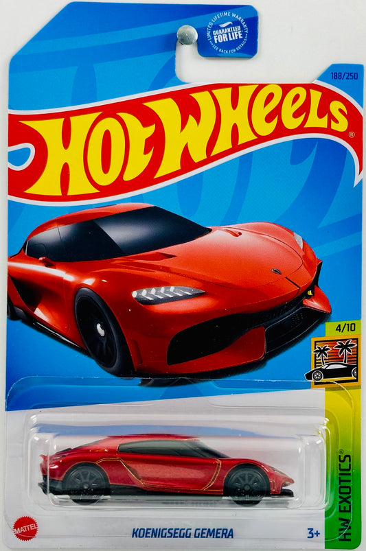 Hot Wheels 2023 - Collector # 188/250 - HW Exotics 04/10 - Koenigsegg Gemera - Red - USA