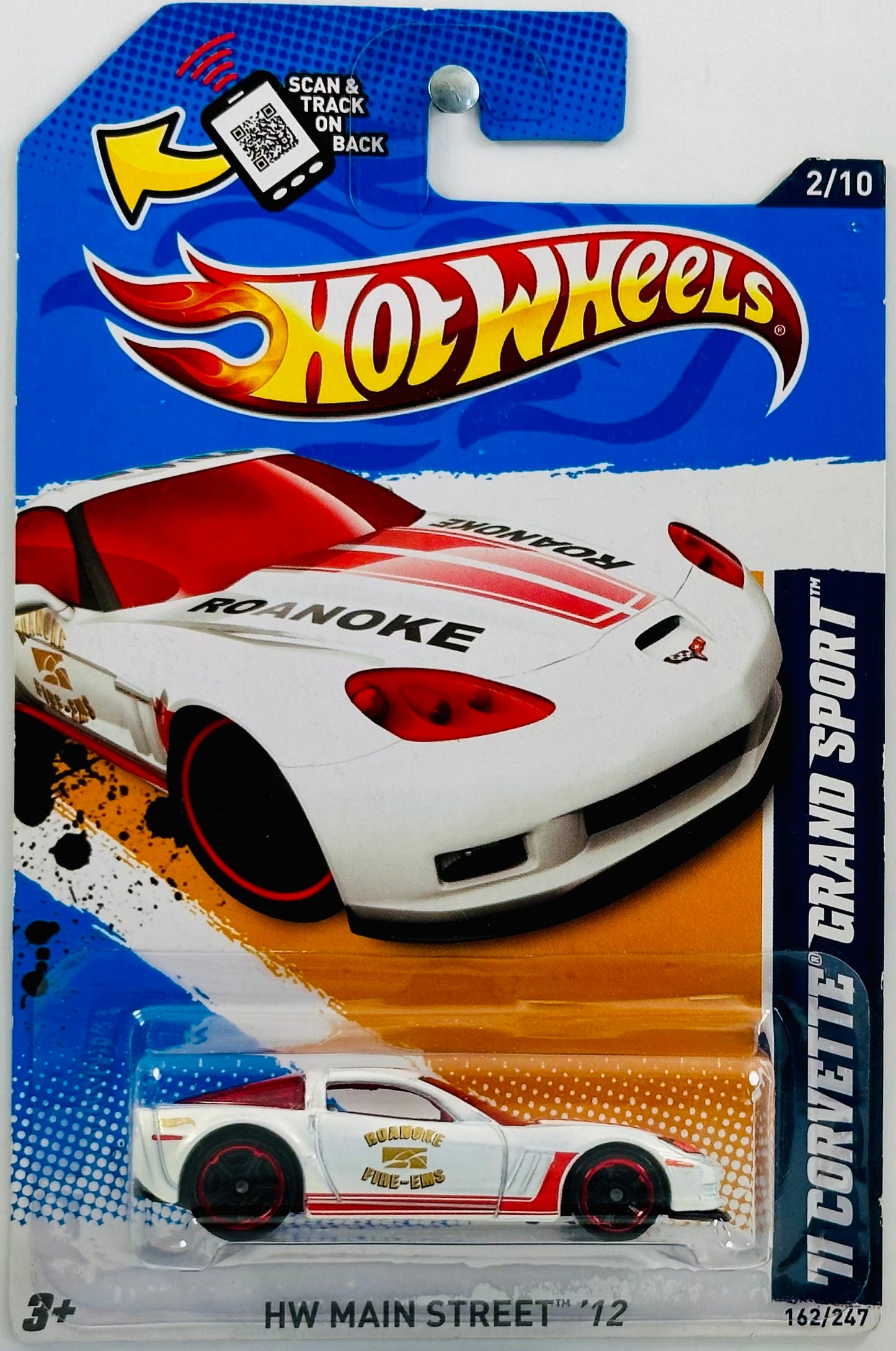 Hot Wheels 2012 - Collector # 162/247 - HW Main Street 02/10 - '11 Corvette Grand Sport - Pearl White - USA