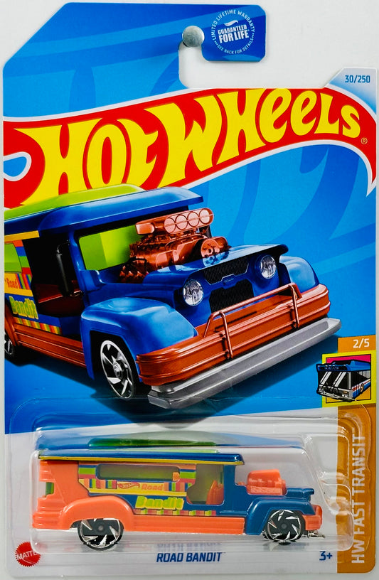 Hot Wheels 2024 - Collector # 030/250 - HW Fast Transit 02/05 - Road Bandit - Metalflake Dark Blue - USA