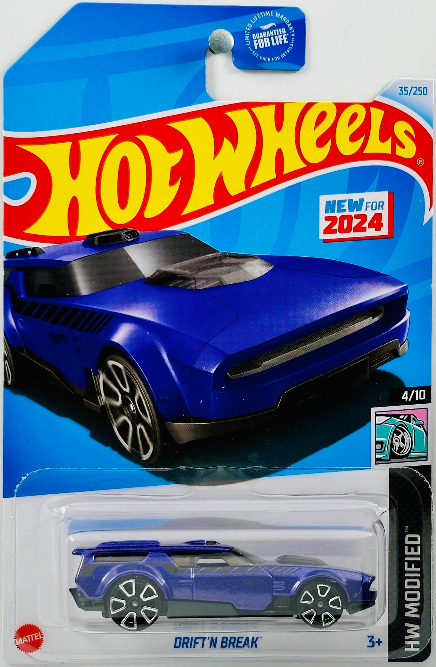 Hot Wheels 2024 - Collector # 035/250 - HW Modified 04/10 - New Models - Drift 'N Break - Metalflake Purple - USA