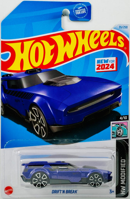 Hot Wheels 2024 - Collector # 035/250 - HW Modified 04/10 - New Models - Drift 'N Break - Metalflake Purple - USA