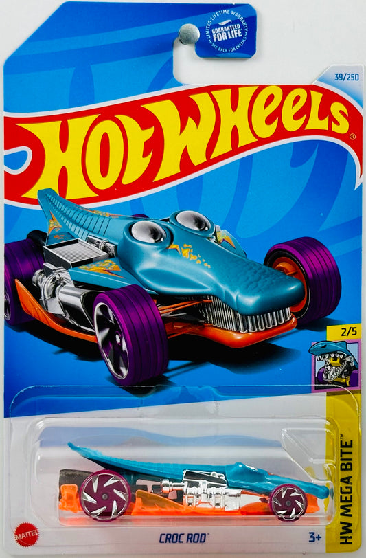 Hot Wheels 2024 - Collector # 039/250 - HW Mega Bite 02/05 - Croc Rod - Blue - USA