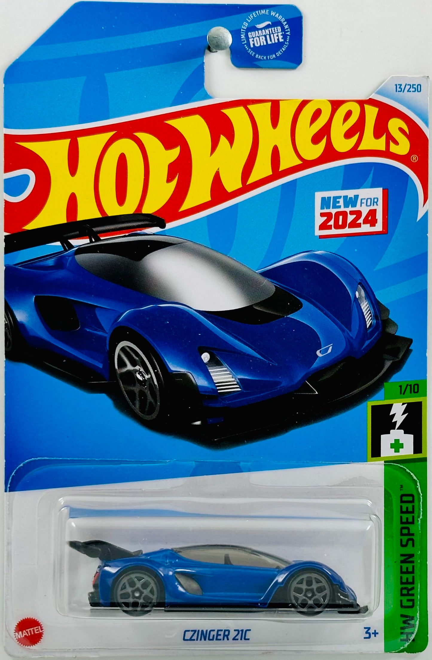 Hot Wheels 2024 - Collector # 013/250 - HW Green Speed 01/10 - New Models - Czinger 21C - Blue My Mind - USA