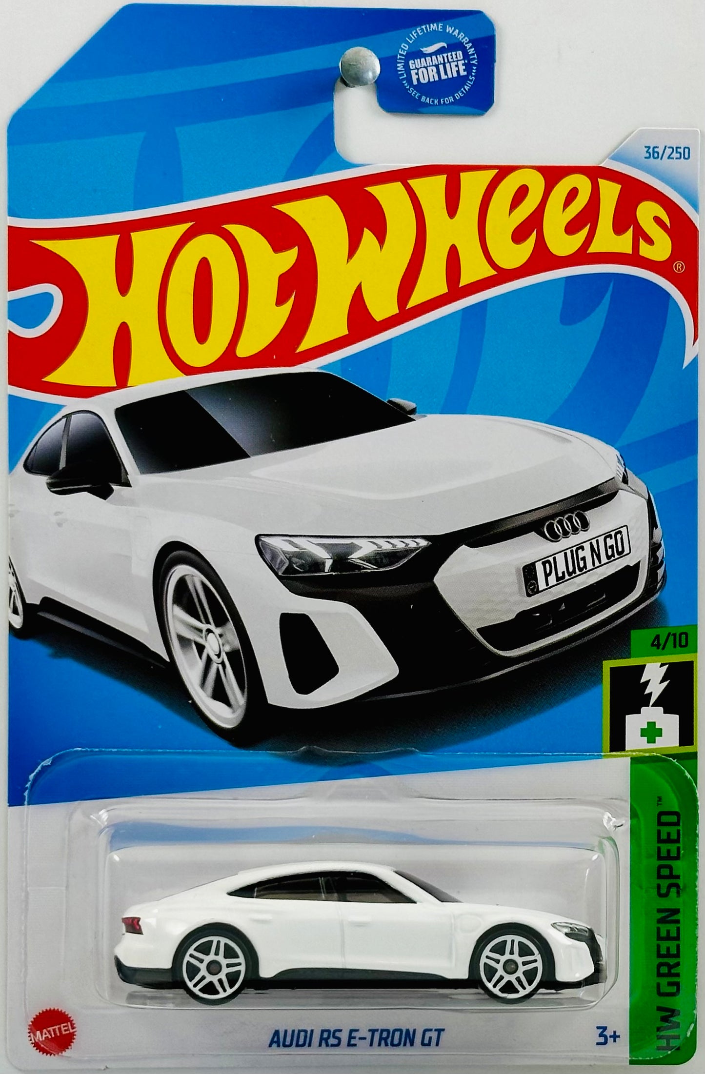 Hot Wheels 2024 - Collector # 036/250 - HW Green Speed 04/10 - Audi RS E-Tron GT - Ibis White - USA