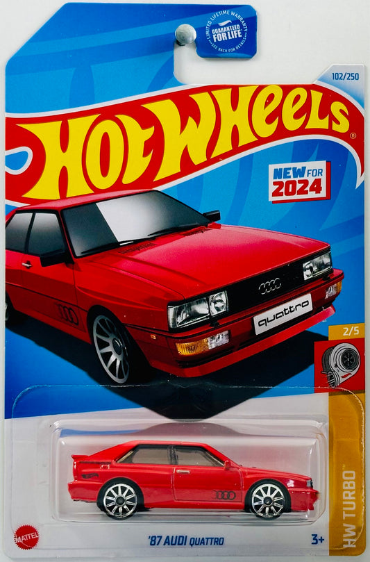 Hot Wheels 2024 - Collector # 102/250 - HW Turbo 02/05 - New Models - '87 Audi Quattro - Red - USA