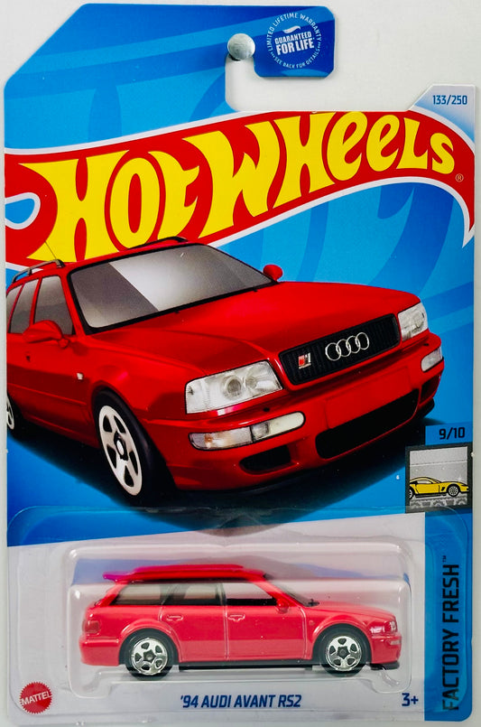 Hot Wheels 2024 - Collector # 133/250 - Factory Fresh 09/10 - '94 Audi Avant RS2 - Laser Red - USA