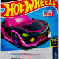 Hot Wheels 2024 - Collector # 003/250 - HW Screen Time 01/10 - New Models - Monster High Ghoul Mobile - Black - Pink Spider Web - USA 'Monster High' Card