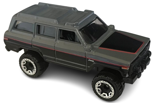 Hot Wheels 2023 - Collector # 052/250 - HW The 80s 5/10 - 1988 Jeep Wagoneer - Gray - USA