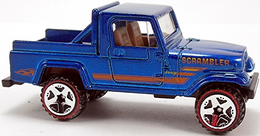 Hot Wheels 2010 - Collector # 123/240 - Heat Fleet 7/10 - Jeep Scrambler - Blue - Redlines - Walmart Exclusive - USA Card