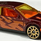 Hot Wheels 2023 - Collector # 172/250 - HW Drag Strip 07/10 - Honda Civic Custom - Maroon / Orange Lightning Bolts, "HW", "ホットホ ィール" on Sides - Kroger Exclusive - USA