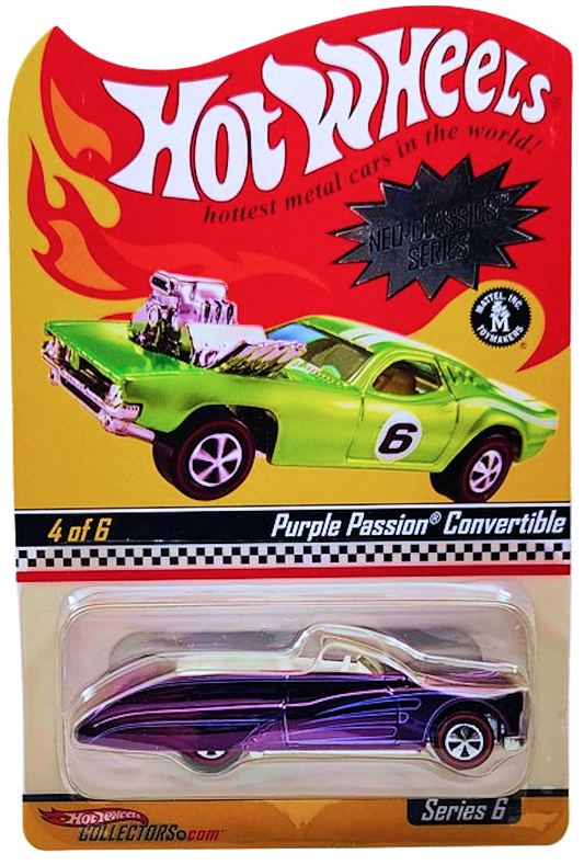 Hot Wheels 2007 - HWC / RLC Exclusive - Series 6 Neo-Classics 4/6 - Purple Passion Convertible - Spectraflame Purple - Metal/Metal - Redlines - Limited to 11,000 - Kar Keeper