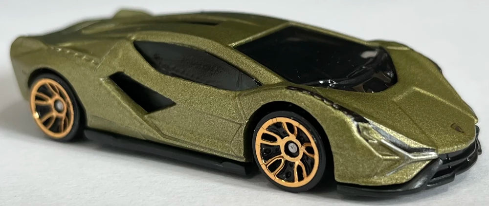 Hot Wheels 2022 - Collector # 085/250 - Factory Fresh 1/10 - New Model - Lamborghini Sian FKP 37 - Metallic Green - USA