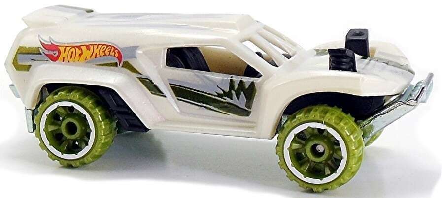 Hot Wheels 2015 - Collector # 102/250 - HW Off-Road / Jungle Rally - Land Crusher - Pearl White - USA 'WIN' Card