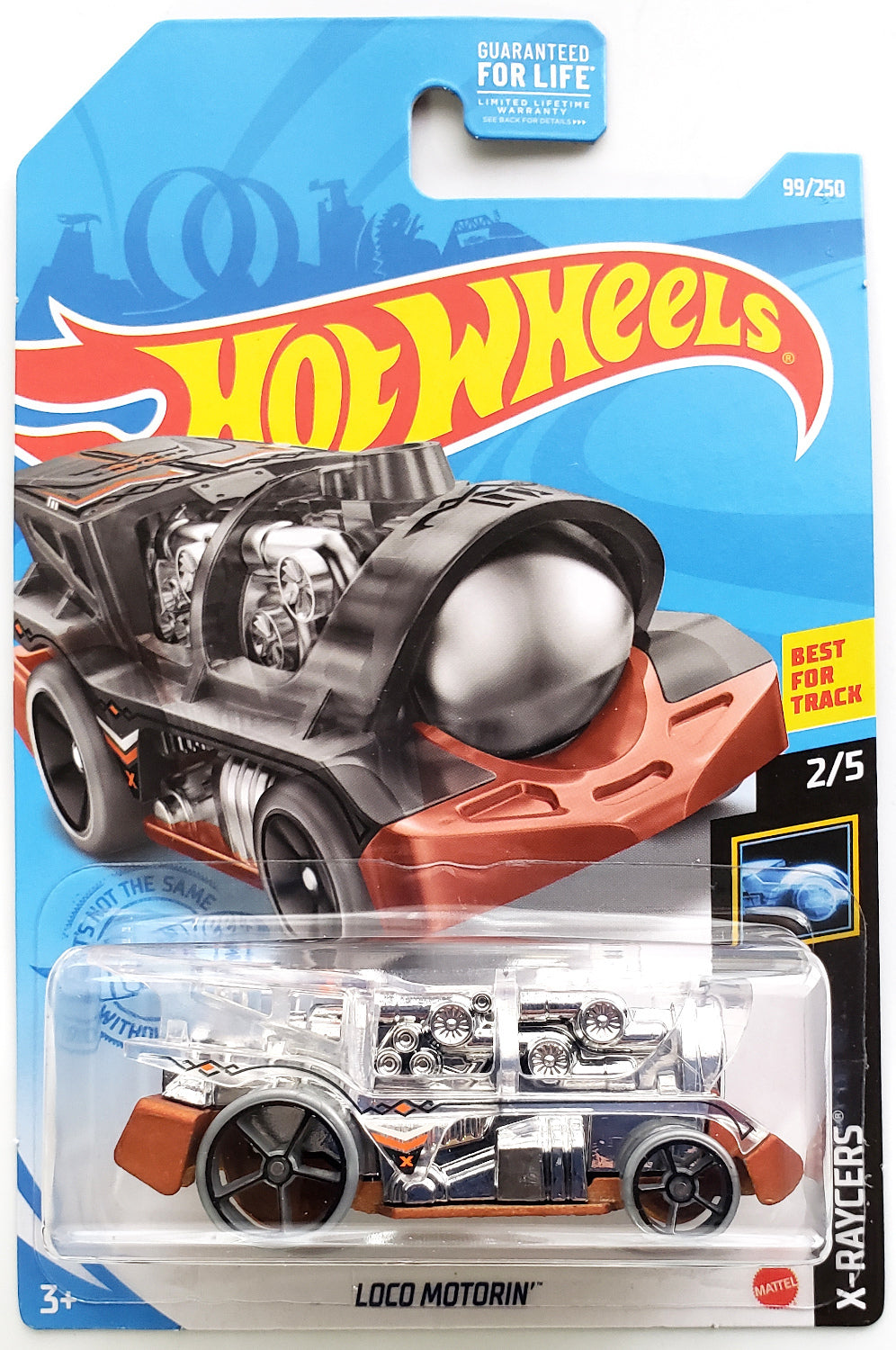 Hot Wheels 2021 - Collector # 099/250 - X-Raycers 2/5 - Loco Motorin' - Clear - USA