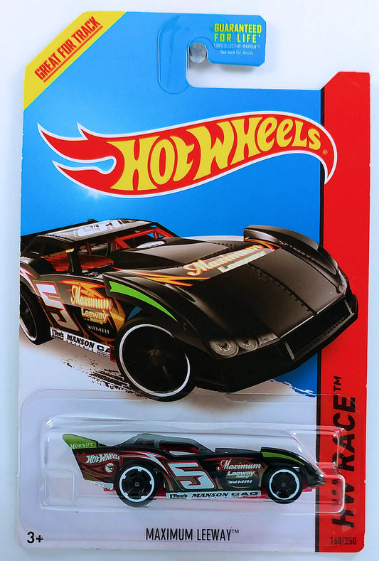 Hot Wheels 2014 - Collector # 168/250 - HW Race / Track Aces / Treasure Hunts - Maximum Leeway - Black / #5 - USA Card