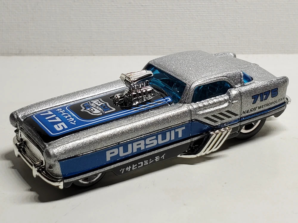 Hot Wheels 2002 - Collector # 206/240 -  Metrorail Nash Metropolitan - Silver / Pursuit - USA 'Race & Win' Card