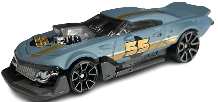 Hot Wheels 2023 - Collector # 206/250 - Muscle Mania 10/10 - New Models - Mod Speeder - Matte Moody Blue - USA