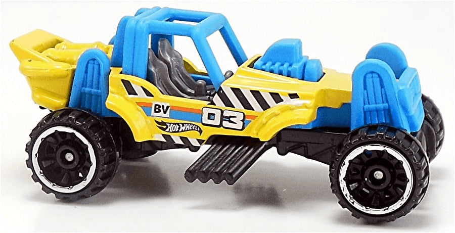 Hot Wheels 2015 - Collector # 097/250 - HW Off-Road / Hot Wheels Test Facility - Moutain Mauler - Yellow / Blue - 'Showdown' Card