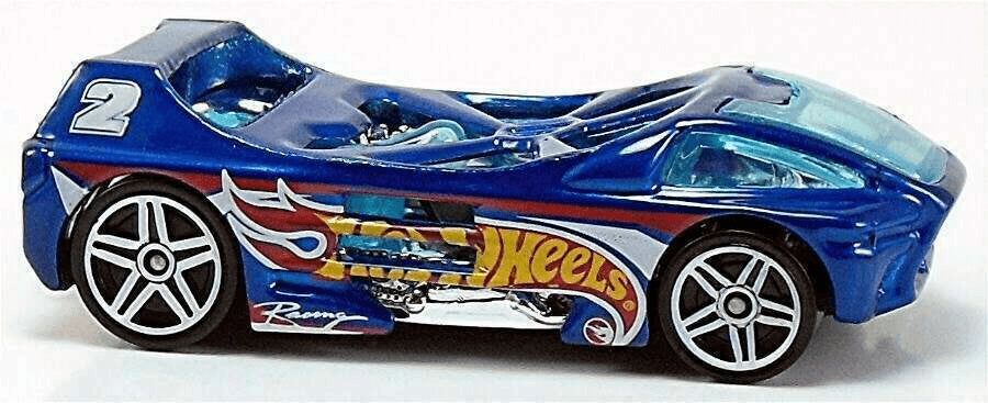 Hot Wheels 2014 - Collector # 147/250 - HW Race / HW Race Team / Treasure Hunts - Night Burner - Blue / Racing Graphics - USA Card