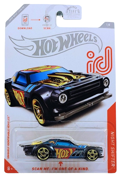 Hot Wheels 2020 - id Chase 1/8 - Night Shifter - Spectraflame Dark Gray - Gold PR5 Wheels - USA id Card