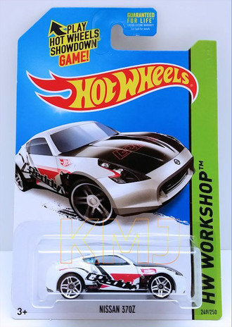 Hot Wheels 2014 - Collector # 249/250 - HW Workshop / HW Performance - Nissan 370Z - White / GReddy - USA Card