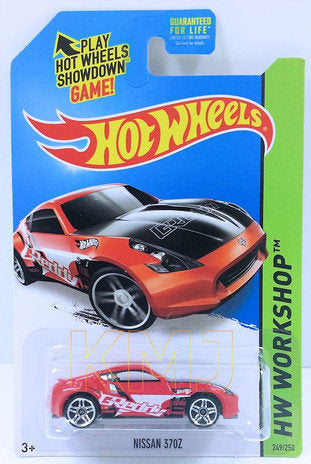 Hot Wheels 2014 - Collector # 249/250 - HW Workshop / HW Performance - Nissan 370Z - Red / GReddy - USA Card