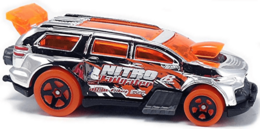 Hot Wheels 2016 - Collector # 039/250 - Super Chromes 4/10 - Nitro Tailgater - Chrome - Target Exclusive - USA ‘Snowflake’ Card