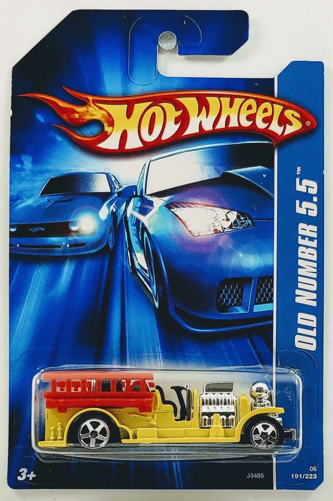 Hot Wheels 2006 - Collector # 191/223 - Old Number 5.5 (Fire Truck) -Yellow - 5 Spokes - USA '07 Card