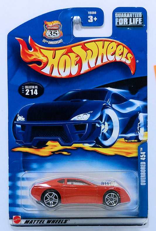 Hot Wheels 2002 - Collector # 214/240 - Overboard 454 - Orange - China - USA '35th Anniversary' Card