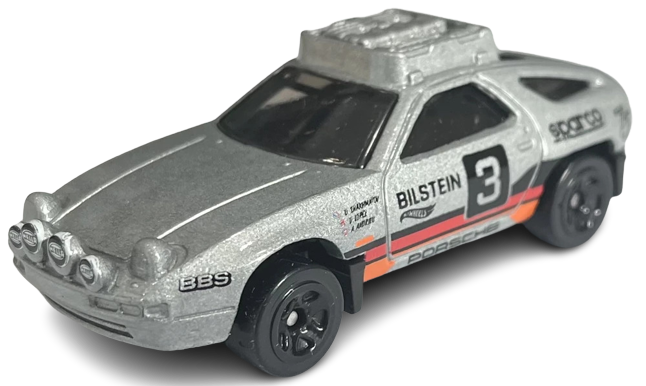 Hot Wheels 2023 - Collector # 208/250 - Baja Blazers 05/10 - Porsche 928S Safari - Metalflake Gray - IC